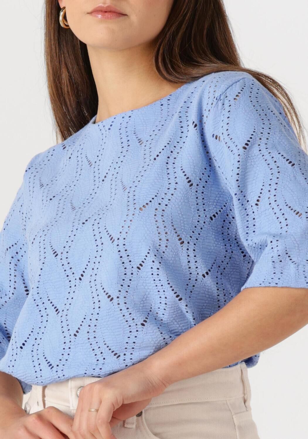 OBJECT Dames Tops & T-shirts Objava 2 4 Lo O-neck Top Lichtblauw