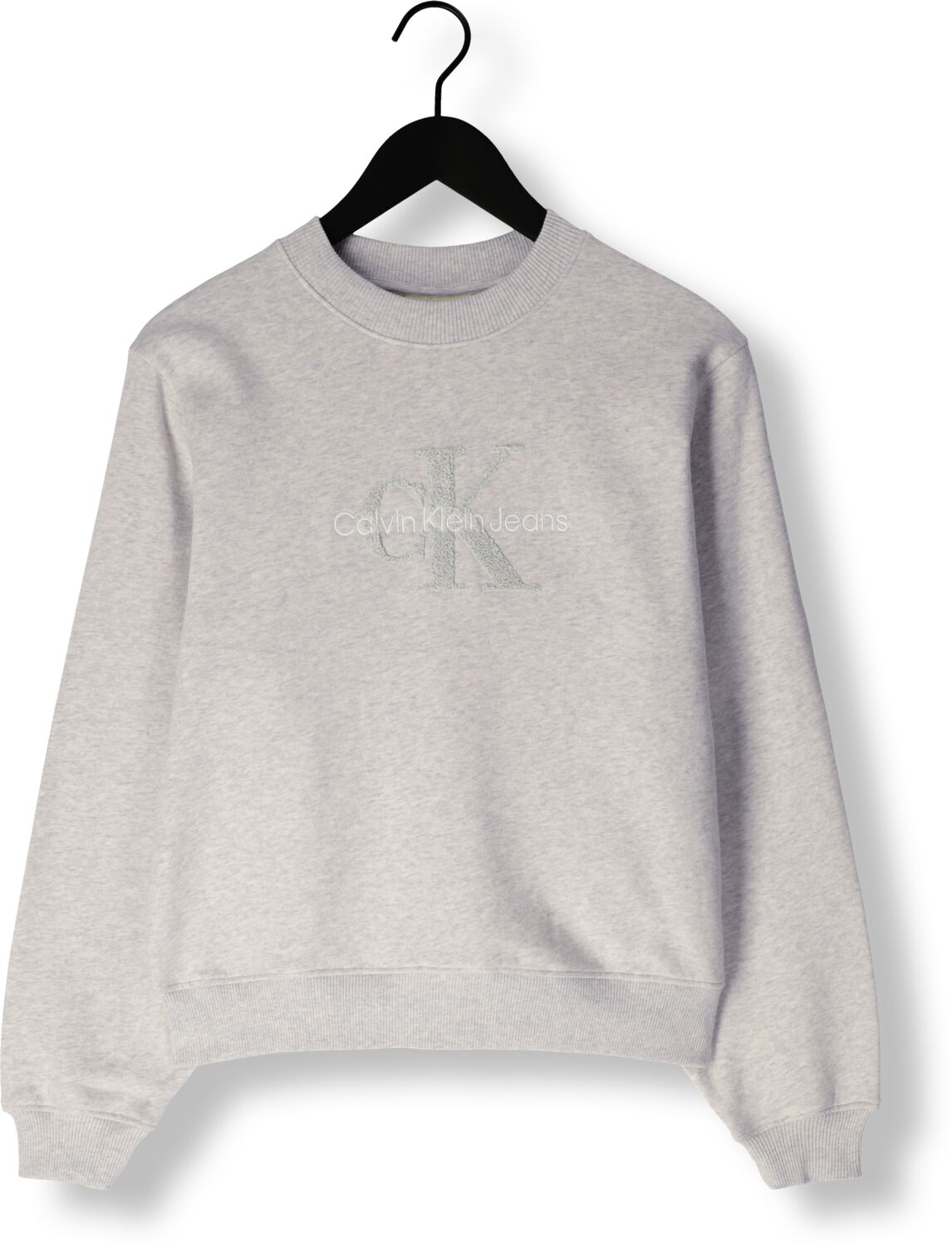 CALVIN KLEIN Dames Truien & Vesten Chenille Monologo Crewneck Grijs