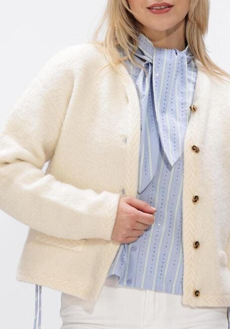 Creme DANTE6 Vest BETH BOUCLE CARDIGAN - large