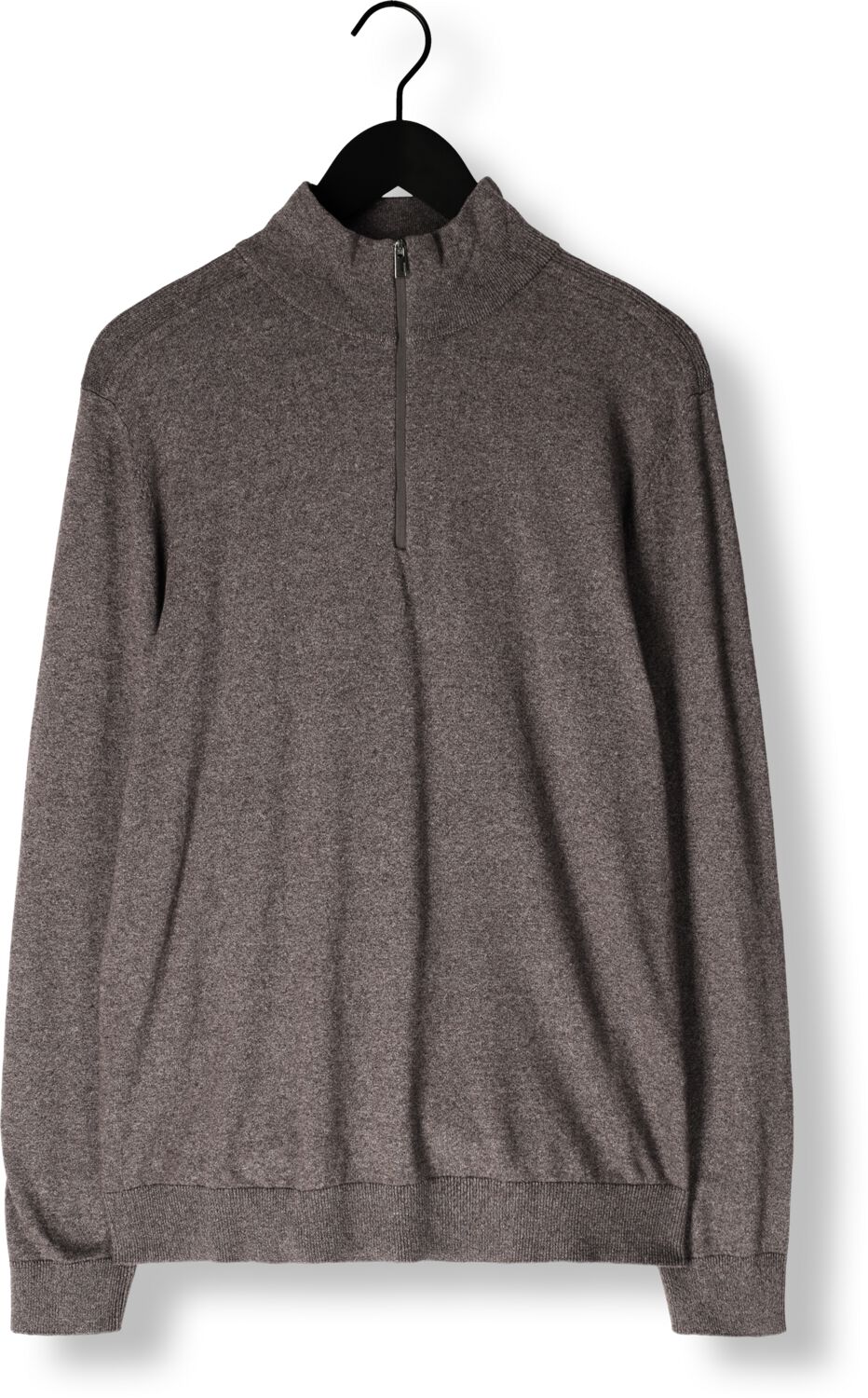 SELECTED HOMME Heren Truien & Vesten Slhberg Half Zip Cardigan Noos Bruin