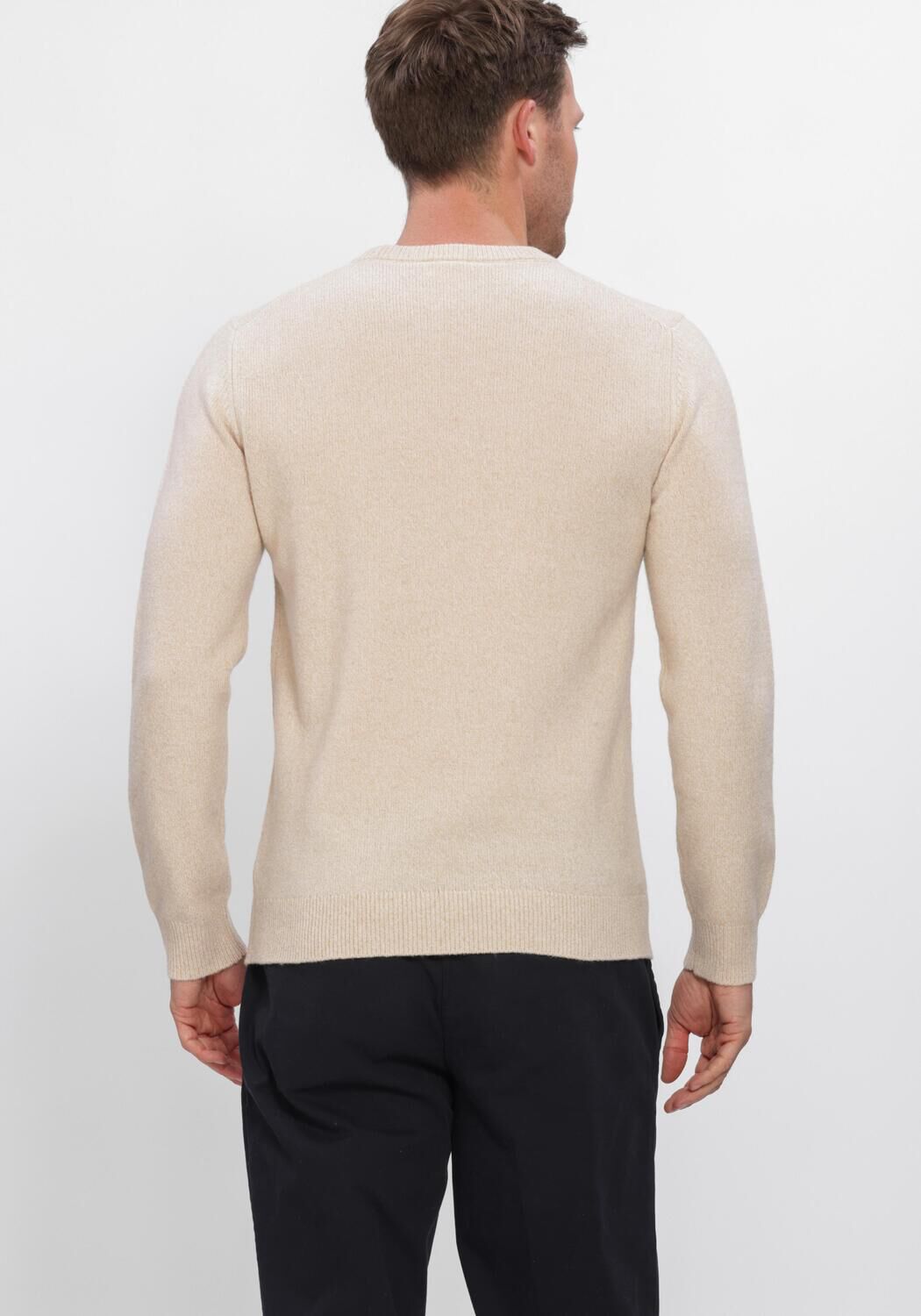 PROFUOMO Heren Truien & Vesten Pullover Crew Neck 80 20 Beige