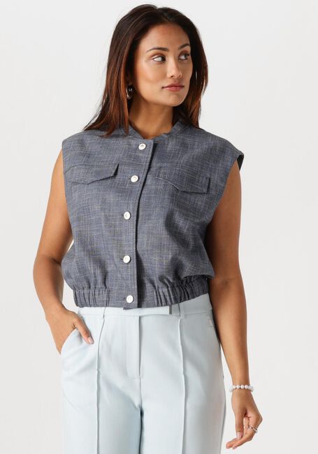 Blauwe AAIKO Gilet OLIVIA DENIM VIS 368 - large