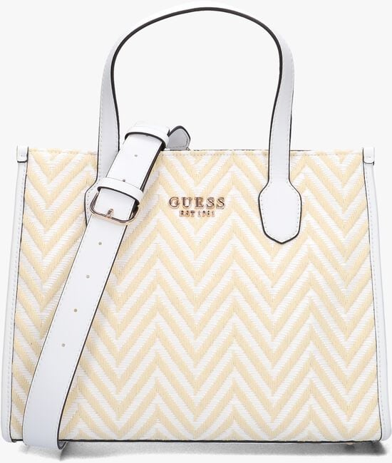 Witte GUESS Handtas SILVANA 2 COMPARTMENT TOTE - large