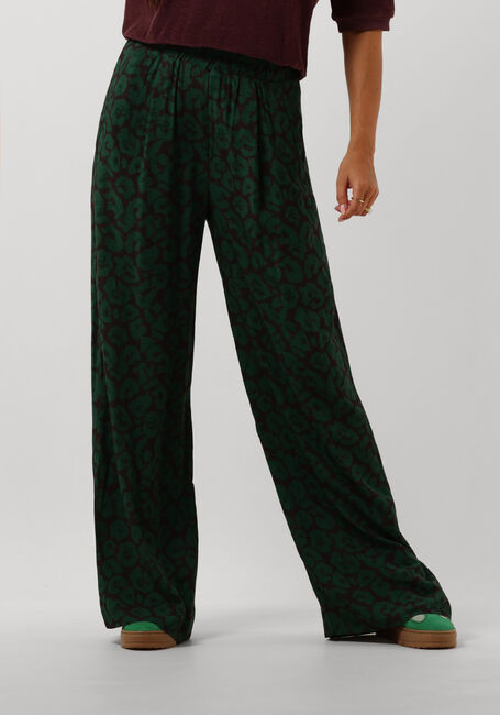 Groene BY-BAR Wijde broek BENJI SPOTTED PANT - large