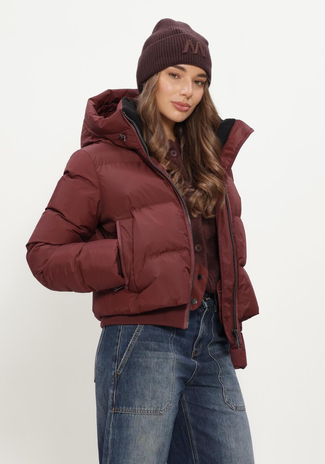 Bordeaux MOSCOW Gewatteerde jas 22A-08-FUSSY - large