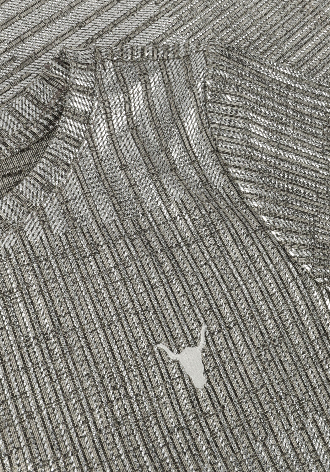 Zilveren ALIX MINI Top KNITTED SLIVER FOIL T-SHIRT - large