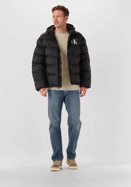 Zwarte CALVIN KLEIN Gewatteerde jas LS NYLON MONGRAM PUFFER JKT - large
