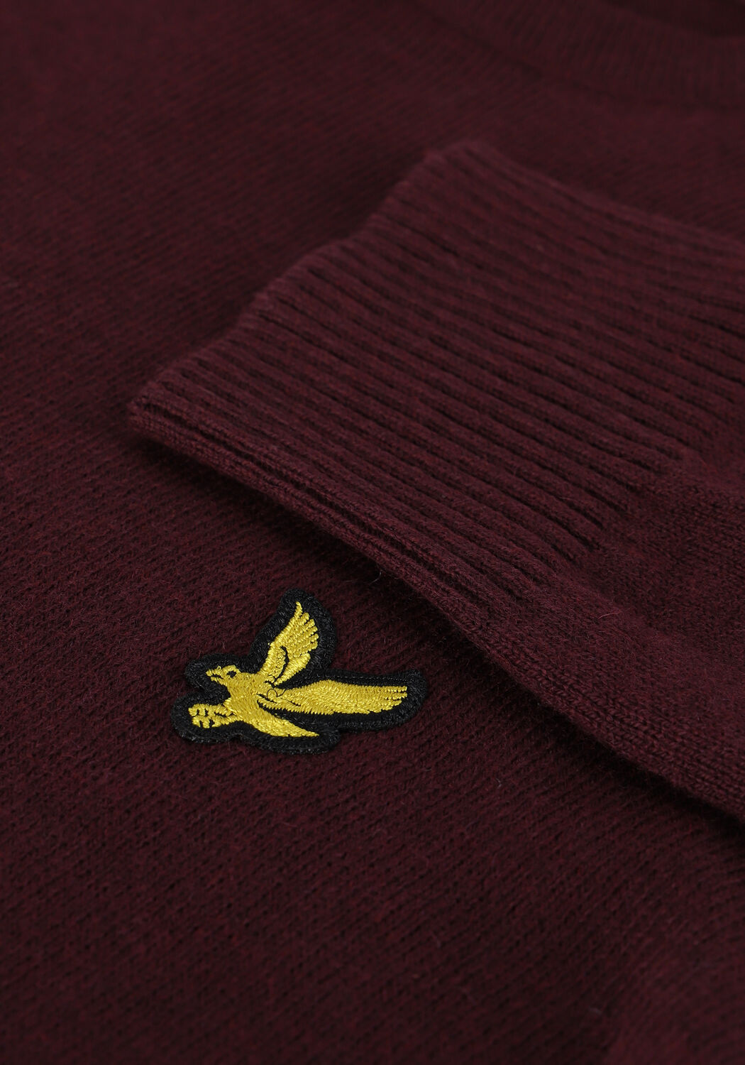 Bordeaux LYLE & SCOTT Trui CREW NECK COTTON MERINO JUMPER - large