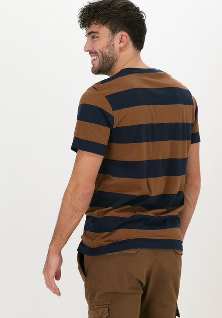 Donkerblauwe SELECTED HOMME T-shirt SLHSILAS STRIPE SS O-NECK TEE - large