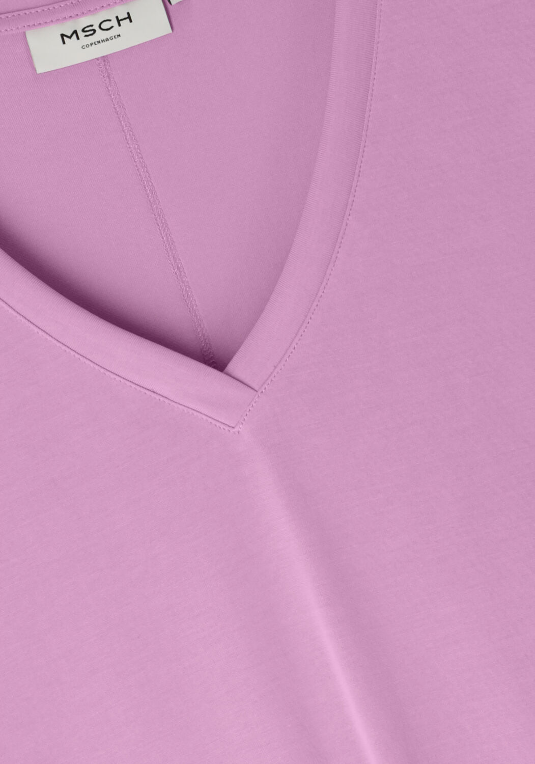 Paarse MSCH COPENHAGEN T-shirt MSCHFENYA MODAL V NECK TEE - large