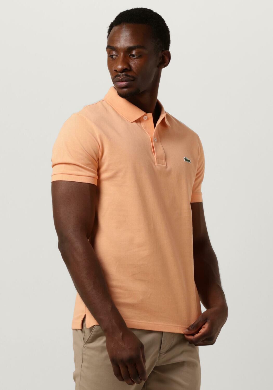 LACOSTE Heren Polo's & T-shirts Original L 12.12 Poloshirt Slim Fit Perzik