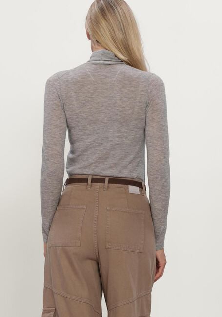 Grijze SELECTED WOMEN Top SLWVENDY WOOL LS KNIT ROLL NECK - large