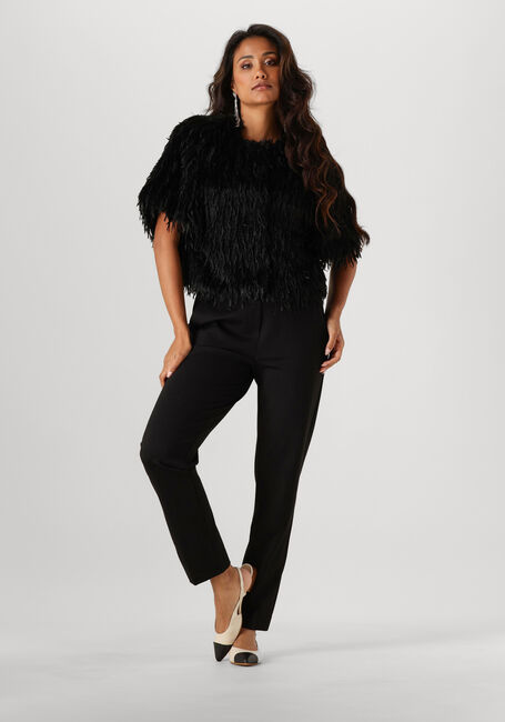 Zwarte SUMMUM Vest SHORTSLEEVE JACKET FAUX FEATHER FUR - large
