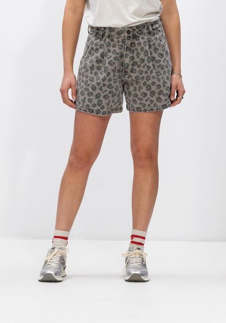 Ecru BY-BAR Shorts JUNE GREEN CHEETAH SHORT - large