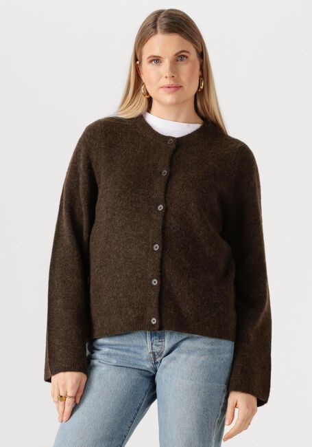 Bruine SELECTED WOMEN Vest SLFLULU NEW LS KNIT CARDIGAN - large