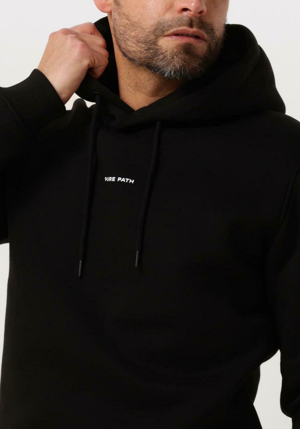 PURE PATH Heren Truien & Vesten Essential Logo Hoodie Zwart