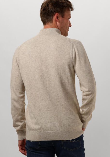 Bruine PROFUOMO Trui PULLOVER HALF ZIP BUTTON - large