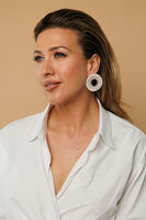 Beige PAULIE POCKET Oorbellen ELEGANT HOOPS EARRINGS - medium