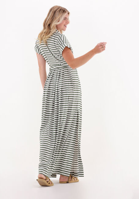 Groene VANILIA Maxi jurk BUTTON LONG DRESS - large