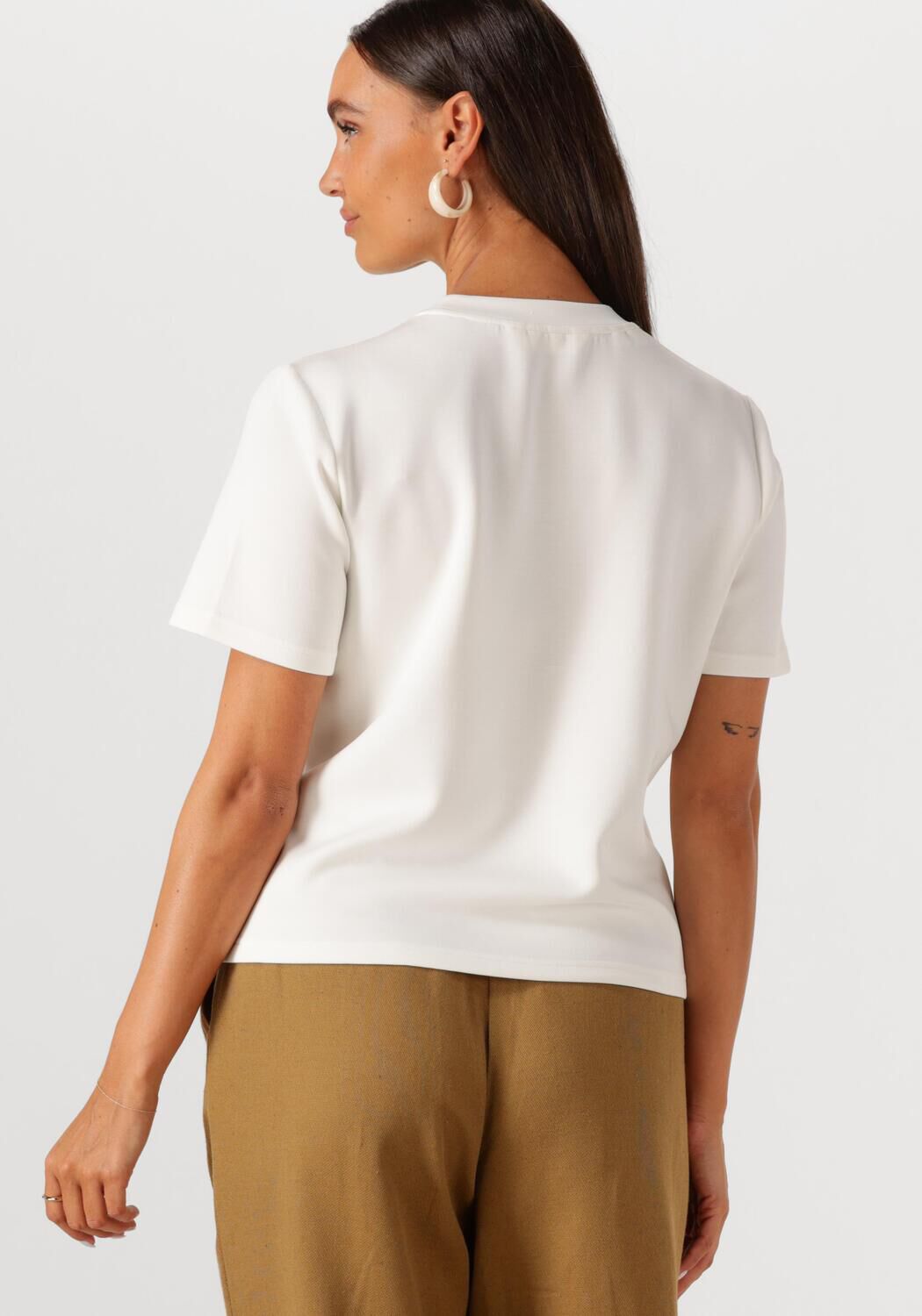 SELECTED FEMME Dames Tops & T-shirts Slftenny Ss Boxy O-neck Wit