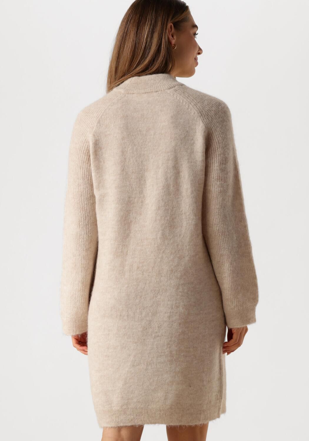 SELECTED FEMME Dames Jurken Slflulu Ls High Neck Knit Dress Beige