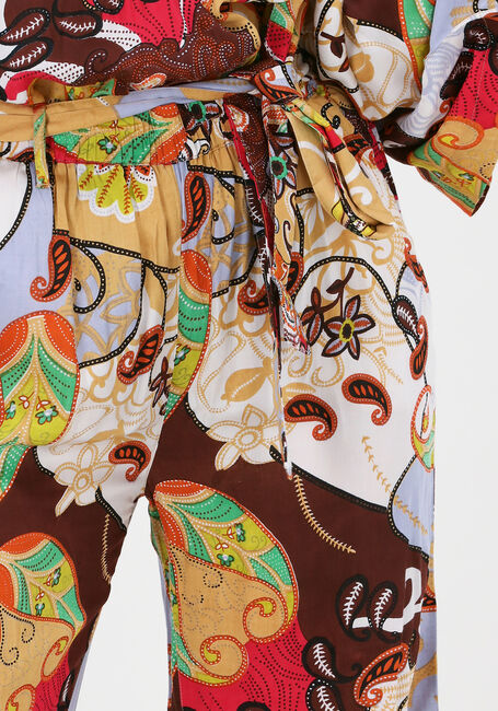 Multi SUMMUM Wijde broek TROUSER FESTIVAL PRINT ON VISCOSE SATIN - large