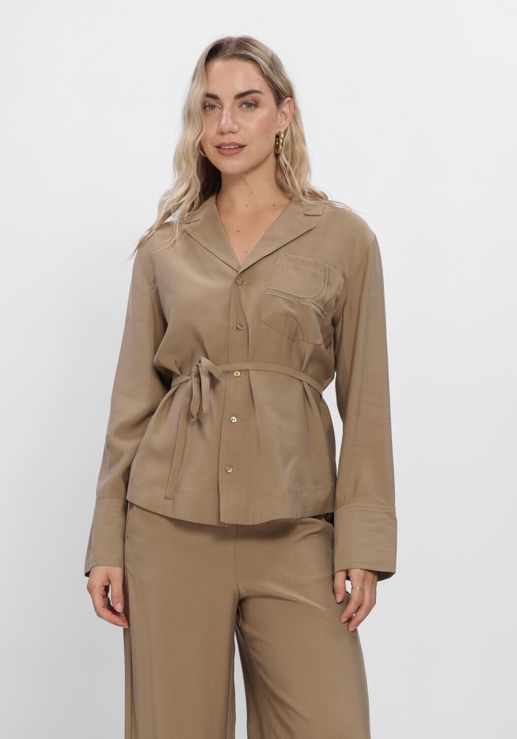 Oker ROUGE EDIT Blouses ROUMELIA L/S OVERSIZED SHIRT - large