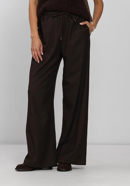 Bruine BY-BAR Wijde broek PELLE PINSTRIPE PANTS - large