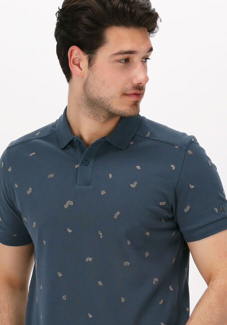Donkerblauwe CAST IRON Polo SHORT SLEEVE POLO RELAXED FIT PIQUE JERSEY - large