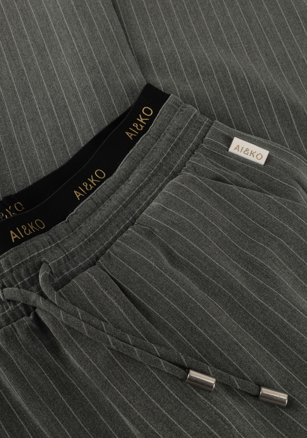Grijze AI&KO Pantalon ESILA PINSTRIPE VIS 350 G - large
