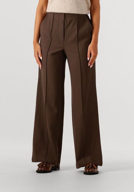 Bruine Y.A.S. Wijde broek YASREEMAJ HW PANT NOOS - large