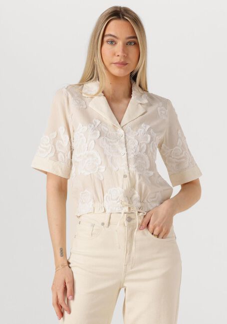 Beige ROUGE EDIT Tops & T-shirts ROUZOE SS RESORT COLAB SHIRT - large