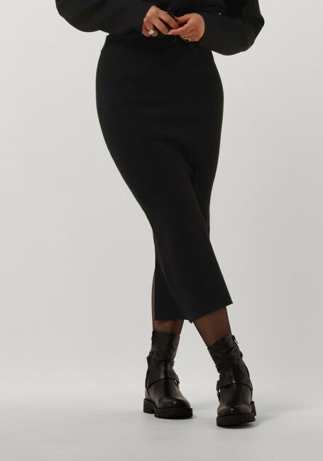 Zwarte OBJECT Midirok OBJREYNARD HW KNIT SKIRT - large