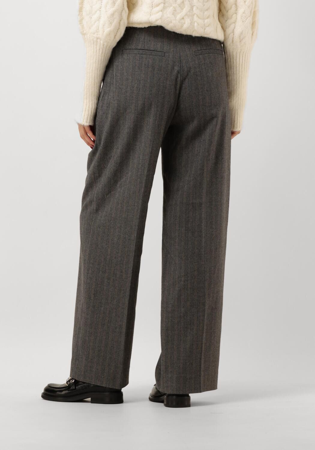 SECOND FEMALE Dames Broeken Hollanda Trousers Donkergrijs