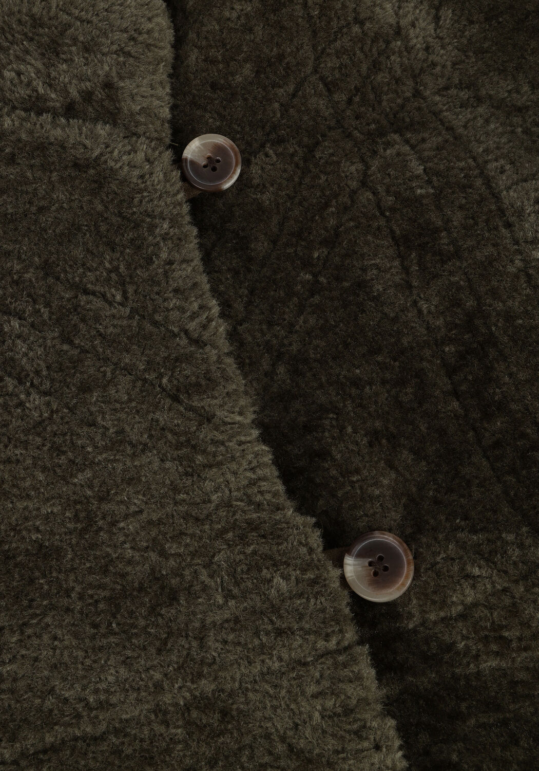 Groene ANOTHER LABEL Teddy jas AVA JACKET - large