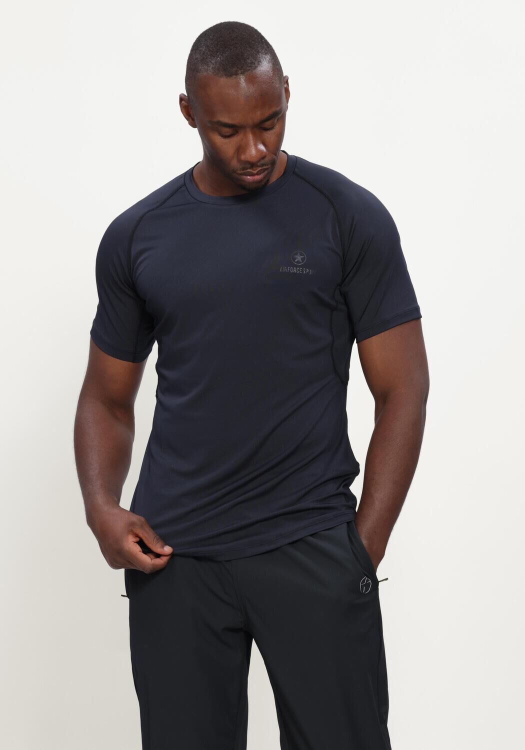 AIRFORCE Heren Polo's & T-shirts Performance Light Thermo Short Sleeve Donkerblauw