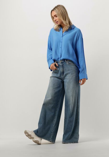 Blauwe MSCH COPENHAGEN Blouses MSCHAUDIA SHIRT - large