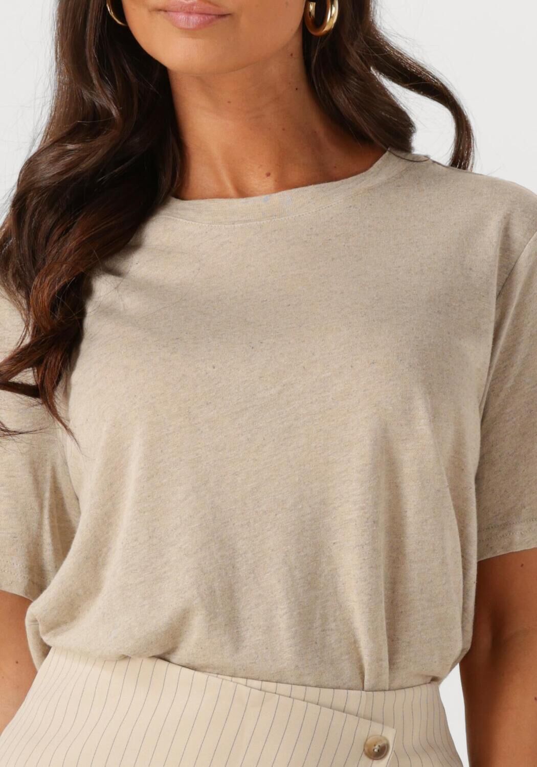 MY ESSENTIAL WARDROBE Dames Tops & T-shirts Lisamw Tee Beige