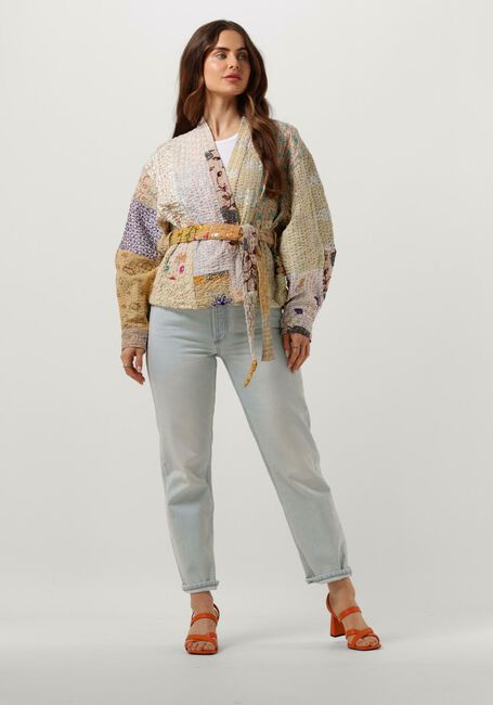Beige SISSEL EDELBO Kimono AURORA EMBROIDERY PATCHWORK JACKET - large