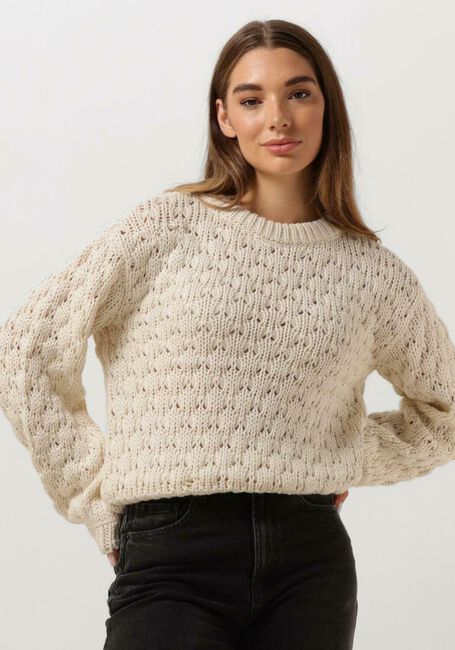 Beige Y.A.S. Trui YASBUBBA LS KNIT PULLOVER S. - large