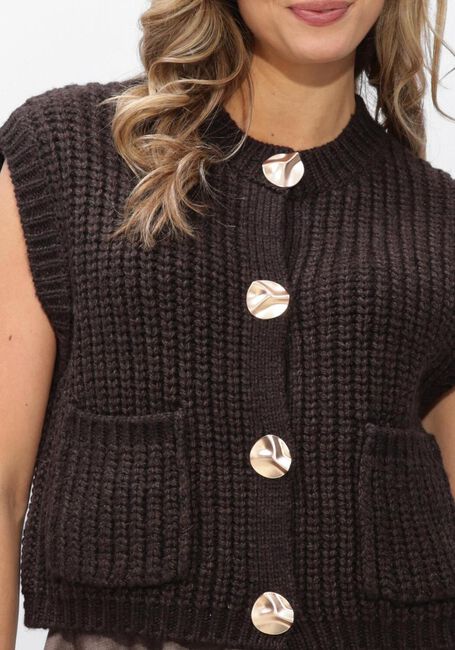 Bruine SECOND FEMALE Truien/vesten ULRIKKE KNIT VEST - large