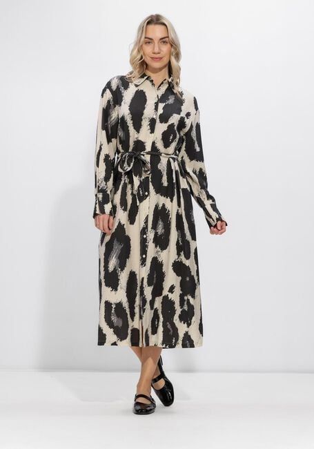 Beige MSCH COPENHAGEN Maxi jurk MSCHKARALIE JUSIA SHIRT DRESS AOP - large