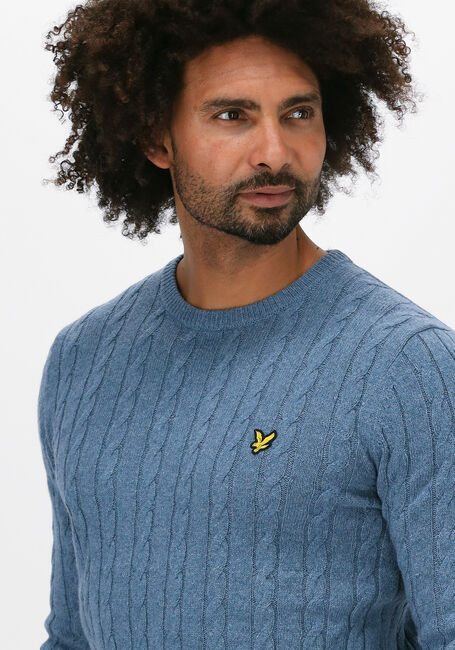 Blauwe LYLE & SCOTT Trui CABLE JUMPER - large