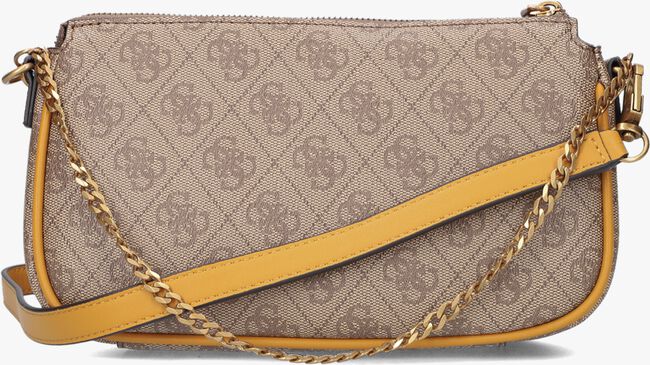 Camel GUESS Schoudertas IZZY DOUBLE POUCH CROSSBODY - large