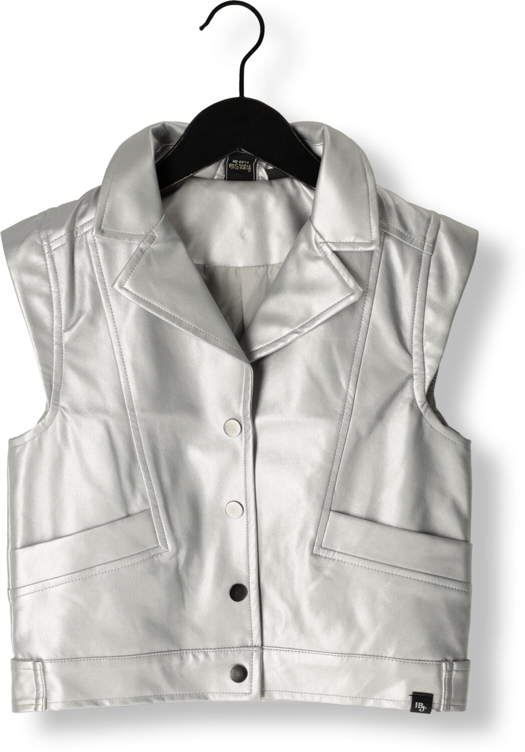 INDIAN BLUE JEANS Meisjes Blazers Vegan Leather Sleeveless Gilet Zilver