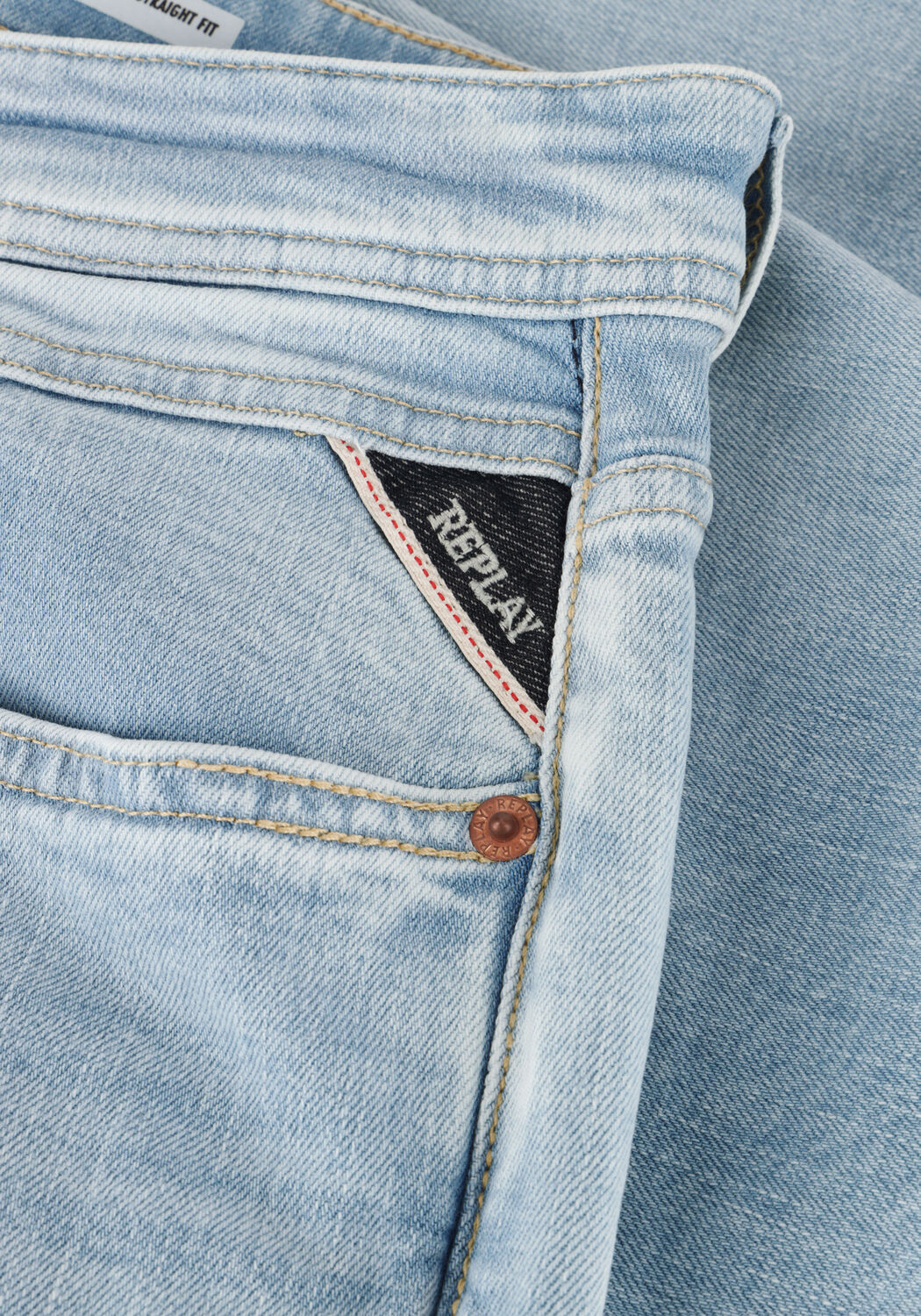 Lichtblauwe REPLAY Skinny jeans GROVER PANTS - large