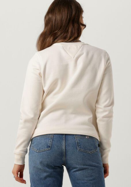 Witte TOMMY JEANS Trui TJW REG TONAL LINEAR CREW - large