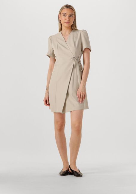 Beige NEO NOIR Mini jurk SENDITA EYELET DRESS - large
