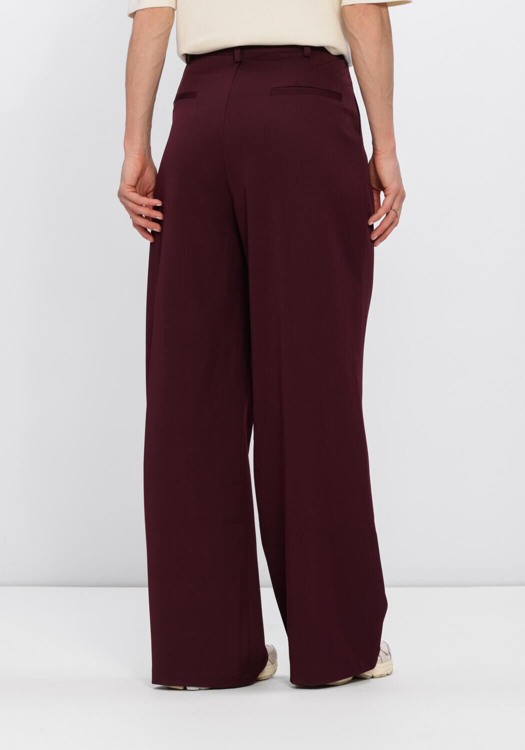 Bordeaux STUDIO AMAYA Wijde broek JACKIE PANTS - BORDEAUX - large