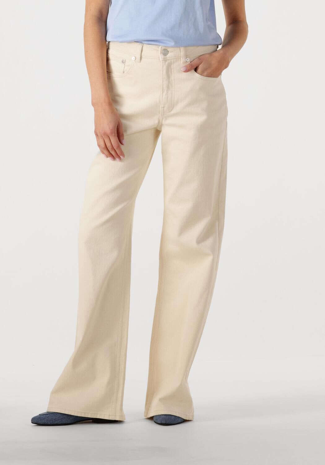 ANOTHER LABEL Dames Jeans Moore Denim Ecru